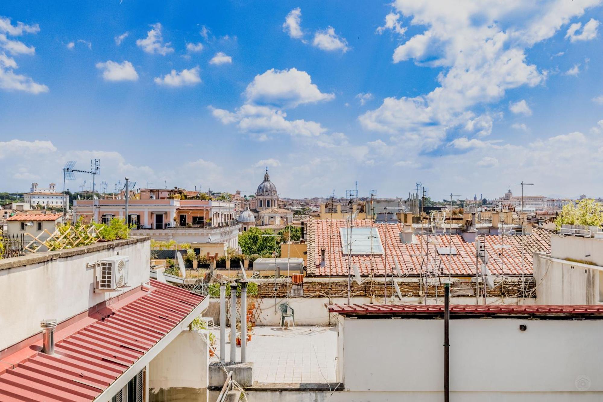 Attico Nel Cuore Di Roma Con Box Privato Per Auto Bagian luar foto